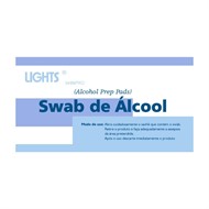 Álcool Swab cx 100 unidades - Lights